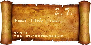 Dombi Tibériusz névjegykártya